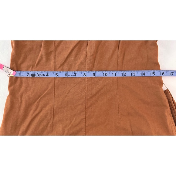 Abercrombie & Fitch Reddish Brown Adjustable Strap Belted Romper, w/ Pockets, M - Picture 11 of 14